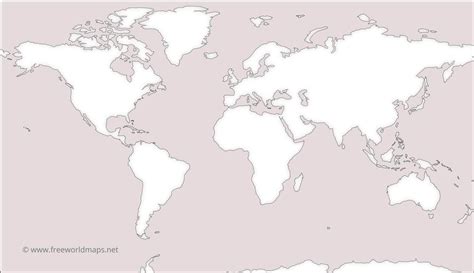 Blank World Maps By