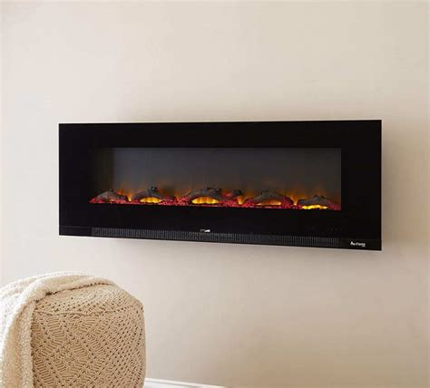 60 ultra slim led wall mount electric fireplace w 9 color ambiance options by e flame usa