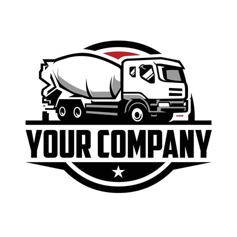 Concrete Truck Company Emblem Logo Vector Isolated 14402211 Vector Art