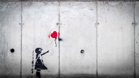 Download Wallpaper 1920x1080 Graffiti Child Balloon Love Street Art