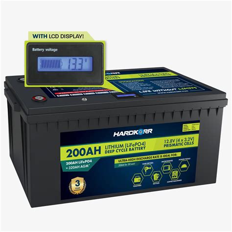 200ah High Discharge Lithium Lifepo4 Deep Cycle Battery Hardkorr