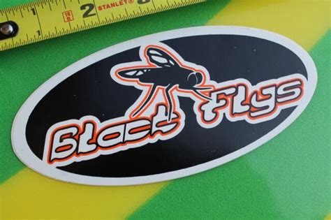 Black Flys Eyewear Neon Orange Logo ~5 Vintage Sunglasses Surfing