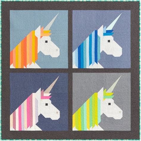 Lisa The Unicorn By Elizabeth Hartman Paper Pattern Quilt Etsy