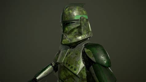 3d Model Star Wars Clone Trooper Phase 1 Jungle Vr Ar Low Poly