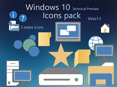 After you finish a clean windows 10 installation on your pc, you will find it display nothing but a recycle bin icon on the desktop. Windows 10 Icons by Vinis13 on DeviantArt