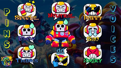 He's a protector with a penchant for parties. Every Pin (Emoji) Combines With Brawlers' Voices (Surge ...