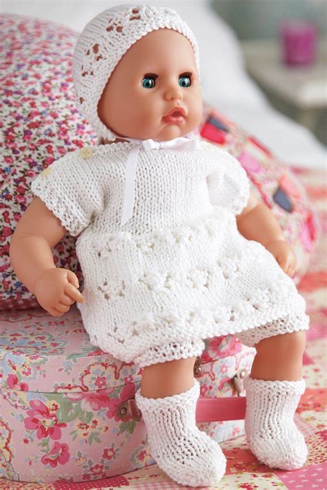 Baby Doll Clothes Set Knitting Pattern The Knitting Network Baby
