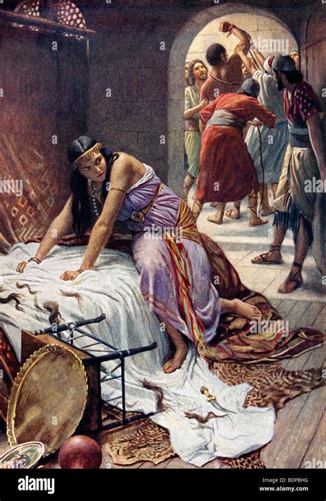 Painting Of Delilah Illustrating The Moment She Betrays Samson To His