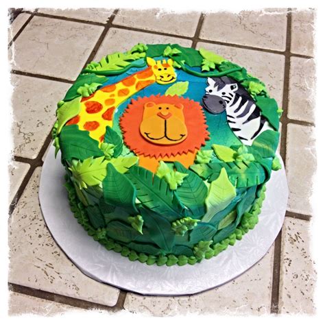 Jungle Theme Layer Cake Cupcake Cakes Cupcakes Jungle Theme Layer