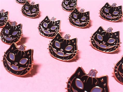 Pumpkitty Enamel Pin by Sophie Hargreaves on Etsy ... |
