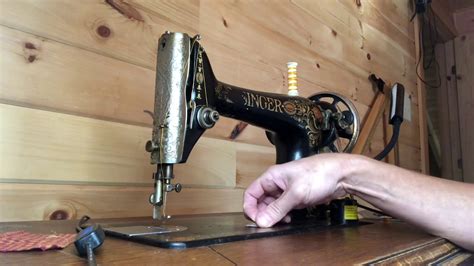 Treadle Sewing Machine Threading And Sewing Youtube