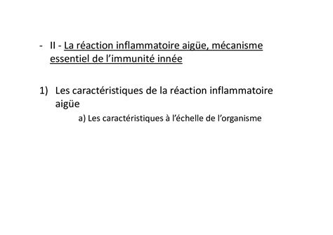 La Réaction Inflammatoire Cours 2 Alloschool