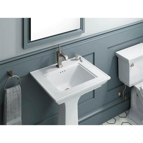 Kohler Memoirs Stately Ceramic Pedestal Bathroom Sink Combo In White