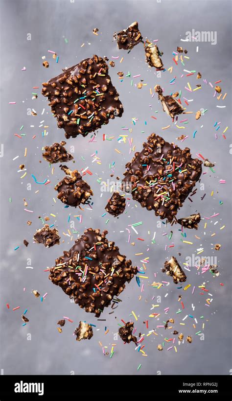 Chocolate Chips Falling Hi Res Stock Photography And Images Alamy