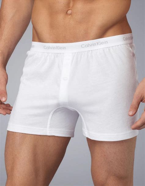 Lyst Calvin Klein Slim Fit Knit Boxer Shorts In White For Men