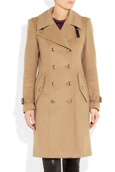 Burberry Leather Trimmed Wool And Cashmere Blend Coat Net A Portercom