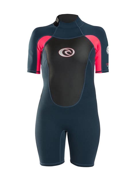Rip Curl Wetsuit Womens Omega S Sl Shorty Neon Pink Visitor Store