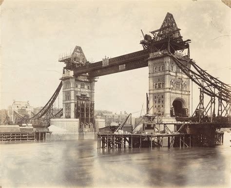 Tower Bridge Under Construction London Posters And Prints By Anonymous
