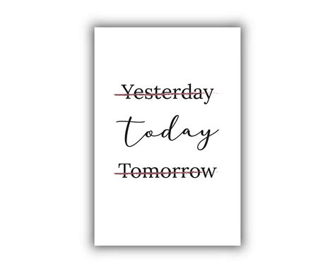 Yesterday Today Tomorrow Office Wall Decoration Kids Room Etsy