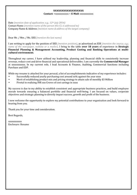 Kostenloses Corporate Cover Letter Template