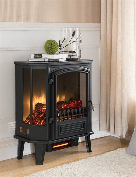 The heater can be adjusted from 72 degrees to 99 degrees fahrenheit and is rated to warm spaces up to 1,000 square feet in size. Bold Flame Pruna Five-Side Panoramic Electric Stove with ...
