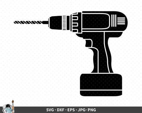 Drill Svg Tools Vector Power Drill Clipart Drill Cricut Etsy