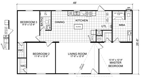 11 28x40 Double Wide Floor Plan Home