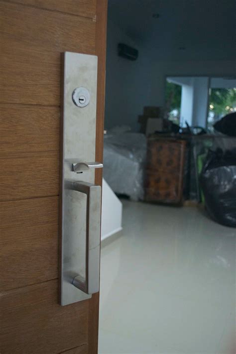 Chapa Para Puerta Principal Moderna Cuadrada - $ 3,450.00 en Mercado Libre
