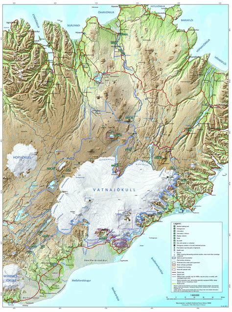 Vatnajokull National Park Map