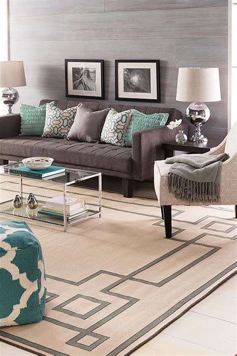 Find inspiration from 100s of beautiful living room images. Grays and teals work together to create a tranquil living ...