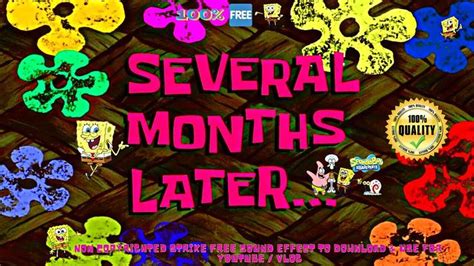 Several Months Later Spongebob Time Cards🔥sound Effect🔊no Copyright