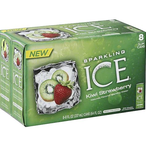Sparkling Ice Kiwi Strawberry Sparkling Water 8 8 Fl Oz Cans