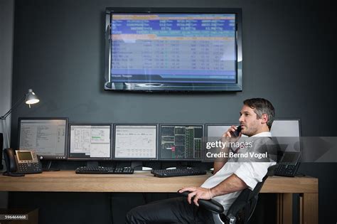 Exchange Broker Speaking On Phone High Res Stock Photo Getty Images