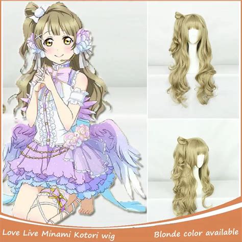 Love Live Minami Kotori Cosplay Wig Linen Curly Long 75cm Anime Cos