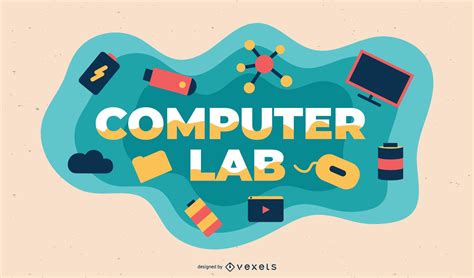 Computer Lab Subject Illustration - Vector Download