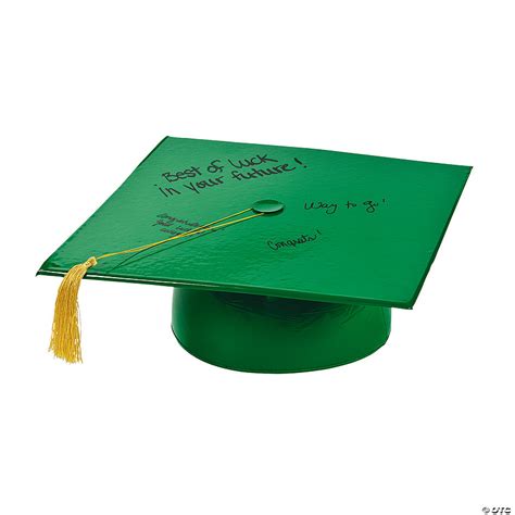 Inflatable Green Autograph Graduation Cap Discontinued