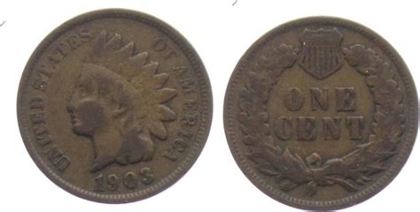 Usa 1 Cent 1903 Indian Head Vf Ma Shops