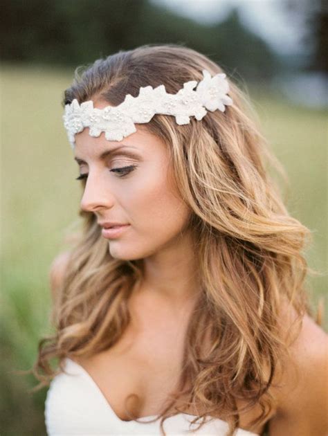 Bohemian Bridal Headpiece Boho Headband Whimsical Flower Etsy Bohemian Bridal Headpiece