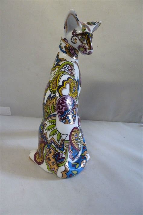 Paul Cardew Design Cool Catz Paisley Sitting With Paws Porcelain
