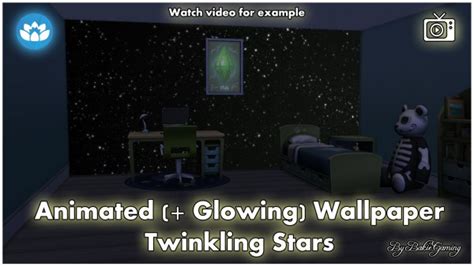 Mod The Sims Animated Wallpaper Twinkling Stars By Bakie Sims 4