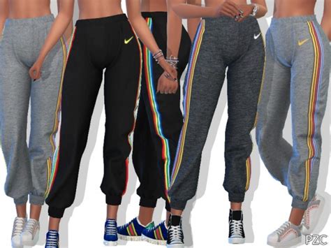 The Sims Resource Athletic Sweatpants With Side Rainbow Stripe By