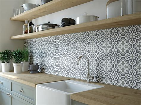 Chester Midnight Uk Patterned Kitchen Tiles Kitchen Wall
