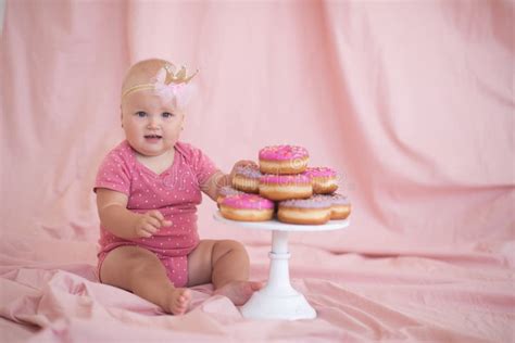Girl Eating Donuts Enjoy Party Stock Photos Free And Royalty Free Stock