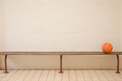 A Basketball On A Bench Stock Photo Download Image Now Istock