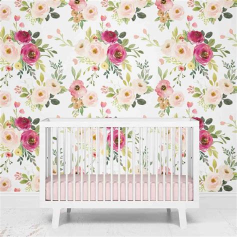 The great collection of removable wallpaper amazon for desktop, laptop and mobiles. Franny's Farmhouse Floral Removable Wallpaper | Nursery ...