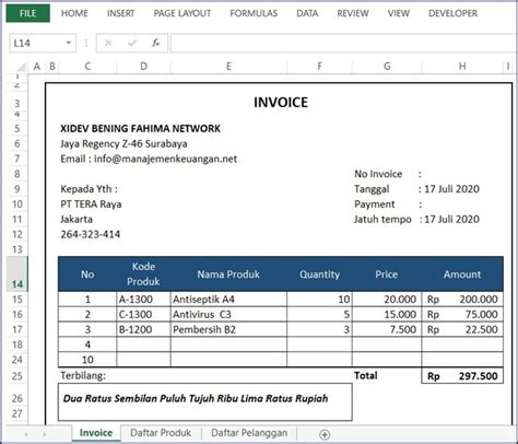 Cara Membuat Program Invoice Dengan Excel Warga Co Id