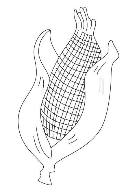 Indian Corn Coloring Page - Coloring Home