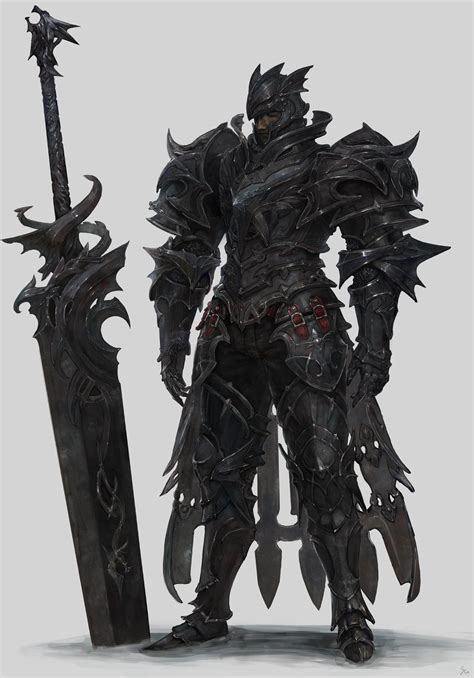 Black Knight By Sanha Kim Imaginaryknights Concept Art Characters