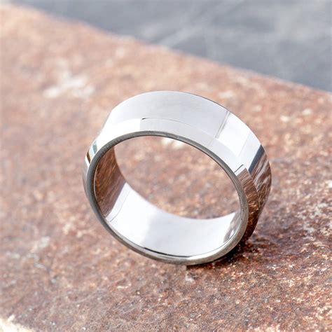 Mens Plain Stainless Steel Ring With Curved Edges By Grace And Valour