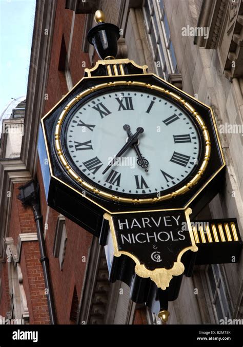 Harvey Nichols Department Store Clock Knightsbridge London England Uk